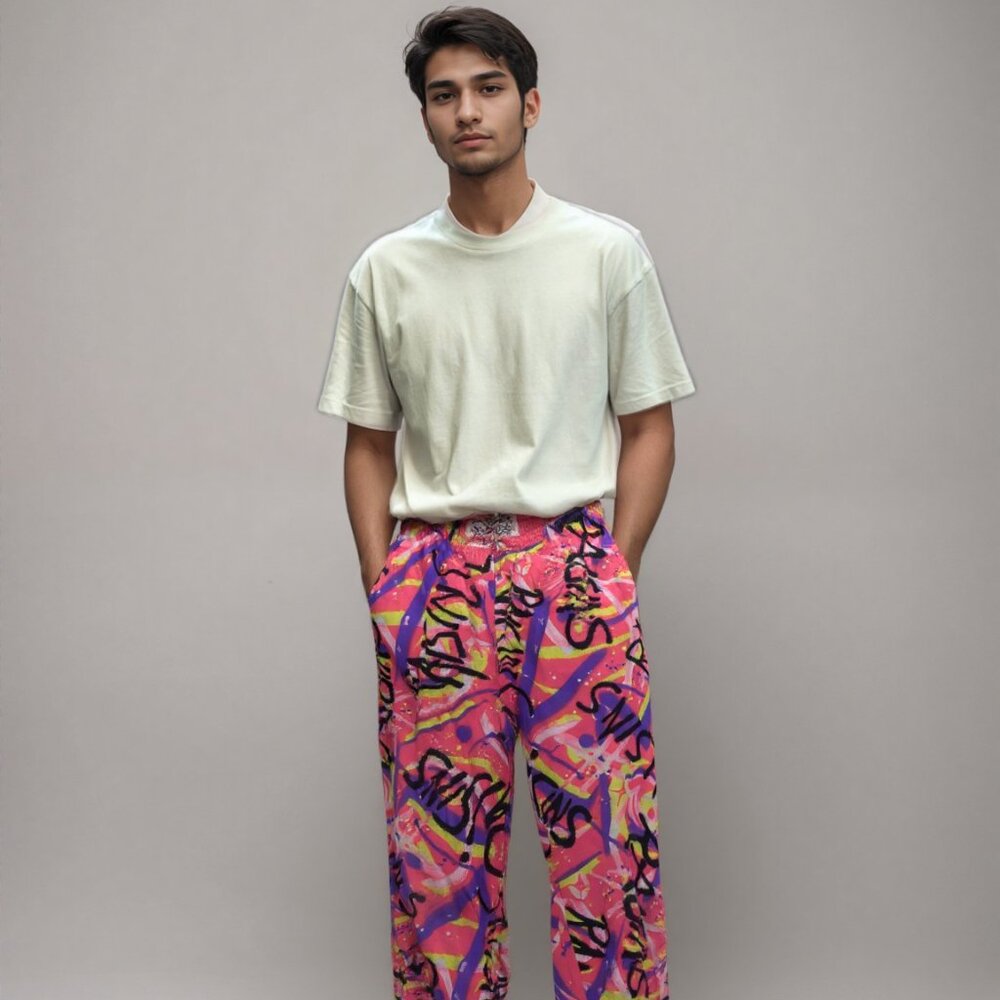 Vintage Men's C-Ya in California 100% Cotton Graffiti Joggers XL